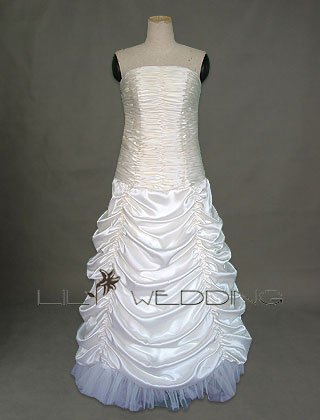 Satin&Tulle Formal Bridal Gown - Style LWD0103