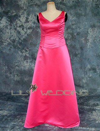 V-Neck Style Cheap Bridesmaid Dress - Style LED0018