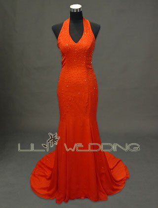 Halter Neckline Bridesmaid Dress - Style LED0019