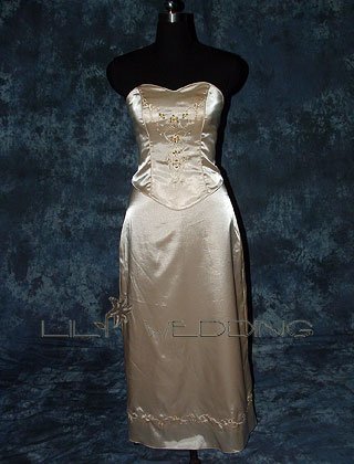 Champagne Discount Bridesmaid Dress - Style LED0021