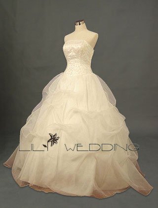 Sleeveless Satin Bodice Adorned With Beadworks - Style LWD0115