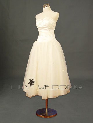 Tea Length Wedding Dress - Style LWD0121