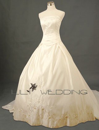 Semi-Cathedral Bridal Dress - Style LWD0123