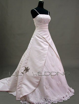 Spaghetti Straps Wedding Dress - Style LWD0125