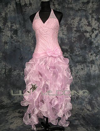 Halter Bridesmaid Dress - Style LED0030