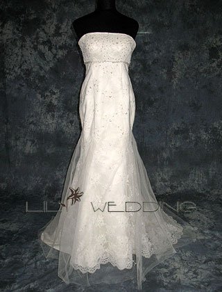 Mermaid Sleeveless Wedding Dress - Style LWD0138