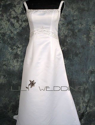 Beaded Sheer Shoulder Straps - Style LWD0140
