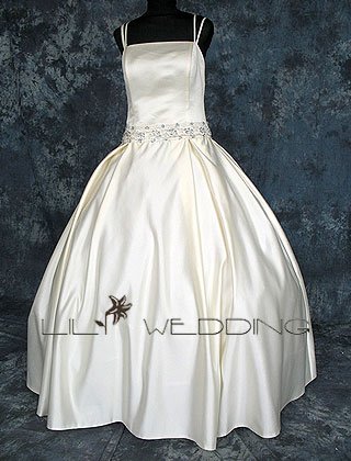Spaghetti Straps Wedding Dress - Style LWD0151