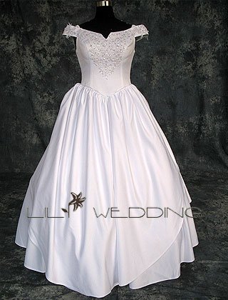 Off-The Shoulder Wedding Dress - Style LWD0156