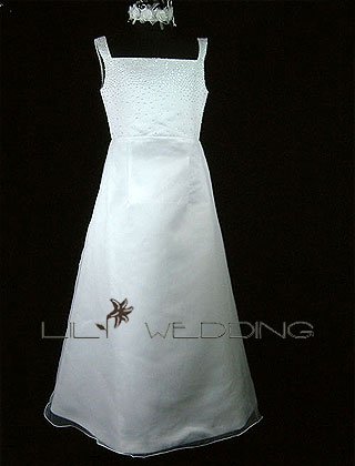 Square Neckline Flower Girl Dress - Style LFG0013