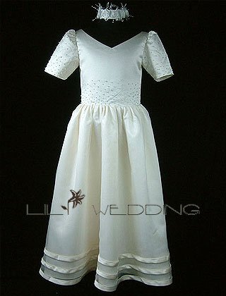 Red Flower Girl Dress - Style LFG0018