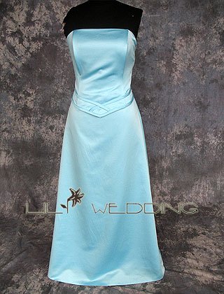 Strapless Satin Bodice Bridesmaid Dress - Style LED0047