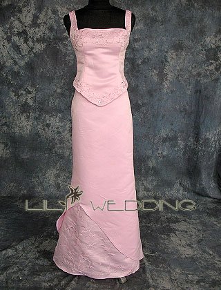 Basque Waist Bridesmaid Dress - Style LED0049