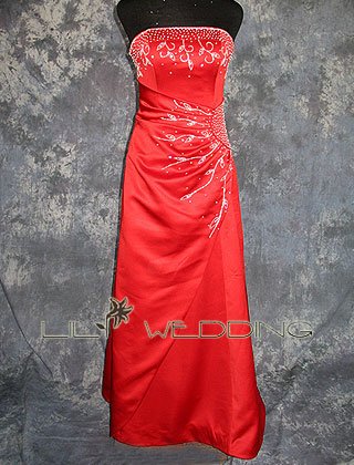 Strapless Slim A-Line Bridesmaid Dress - Style LED0059