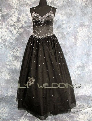 Black Bridesmaid Dress - Style LED0060