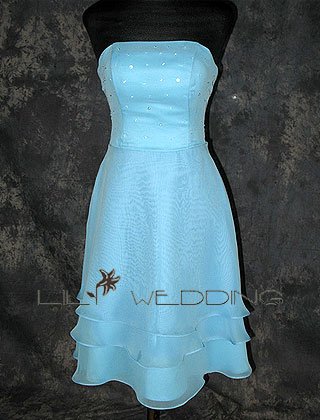 Strapless Affordable Bridesmaid Dress - Style LED0070