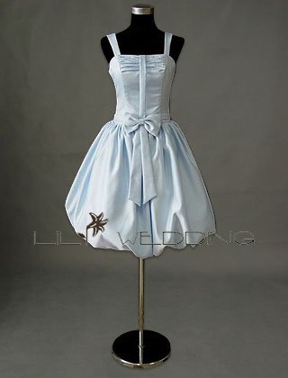 Lightblue Strapless Gown - Style LED0075