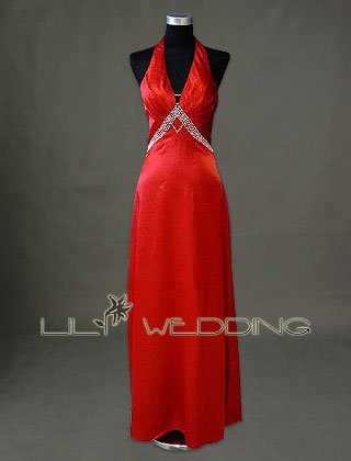 Red Evening Dress - Style LED0091