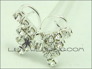 Rhinestone Butterfly Hair Pins