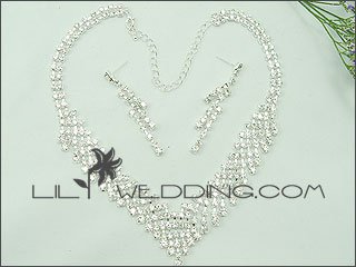 Rhinestone Drop 3-Piece Jewelry Set