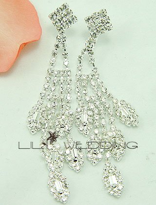 Traditional Rhinestone Drop Earrings
