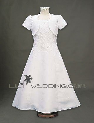 Flower Girl Dress With Matching Jacket - Style LFG0020