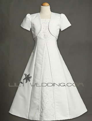 Flower Girl Dress With Matching Jacket - Style LFG0023
