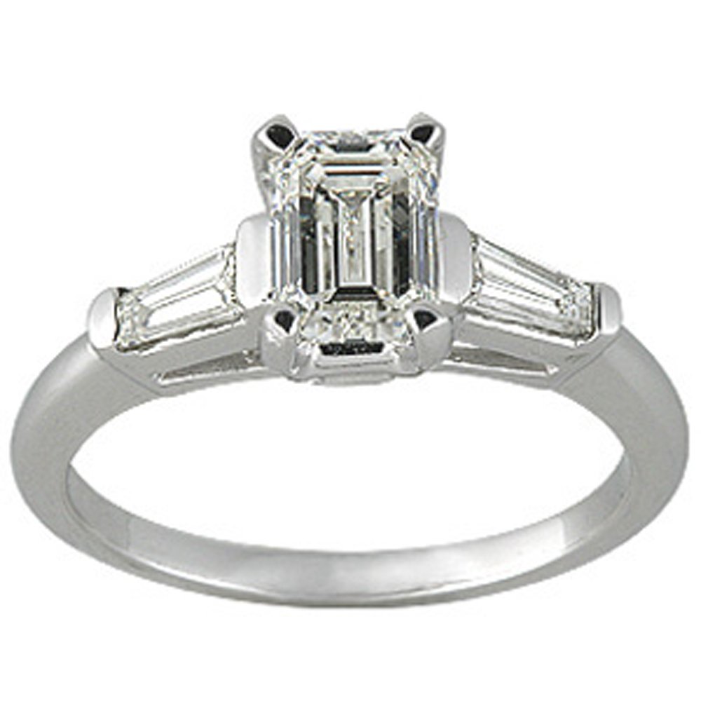 14k Gold Emerald Cut Tapered Baguette Diamond Ring (1.24 cts.tw.)