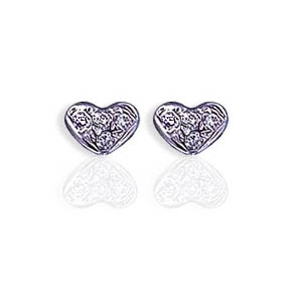 14k Diamond Heart Shape Earrings (0.08 ct.tw.)