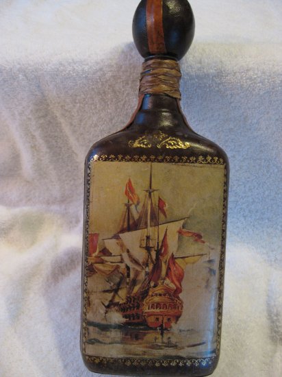 Leather Bound liquor bottle