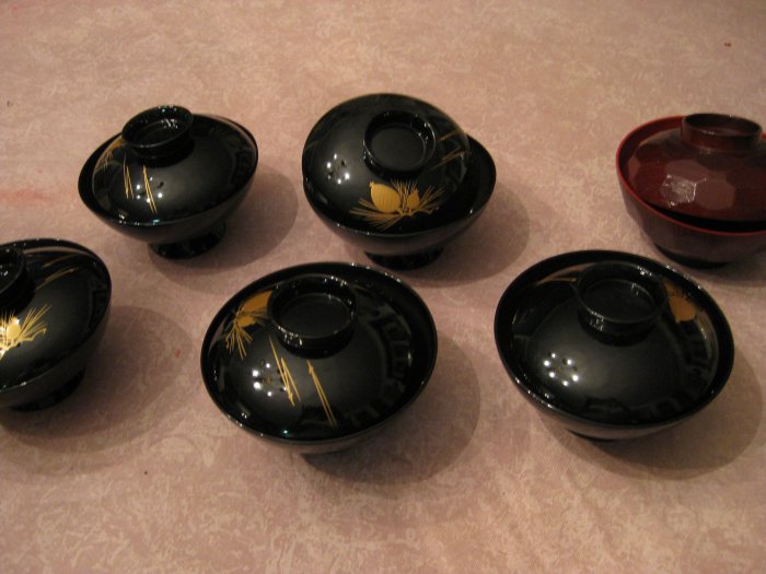 Black Lacquer Soup Bowls