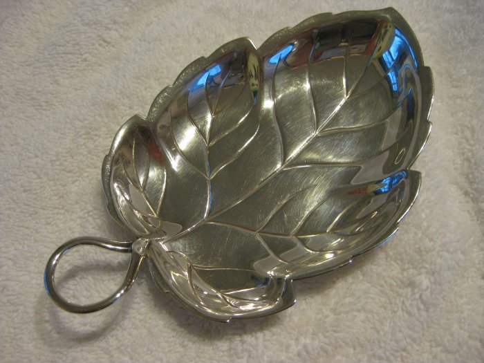 Small Sterling Leaf Plate