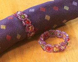 Set of 2 Beaded Napkin Rings