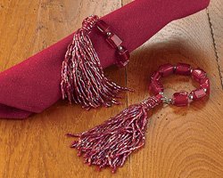 Tassel Napkin Ring Set