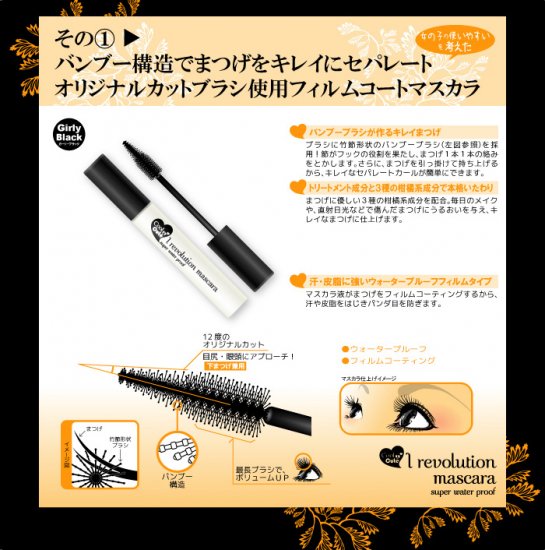 Cool & Cute Revolution Super Water Proof Mascara (Black)
