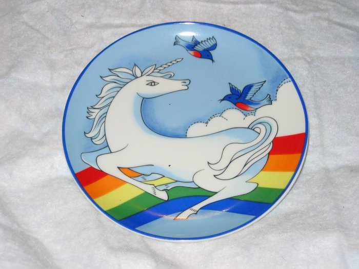 Vintage unicorn plate #1 FREE US SHIPPING