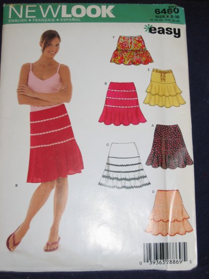 New Look pattern 6460 Size A 6-16 uncut out of print pattern FREE US SHIPPING
