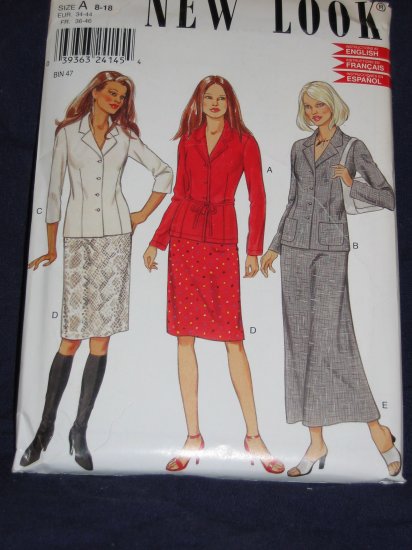 New Look pattern 6007 Size A 8-18 uncut out of print pattern FREE US SHIPPING