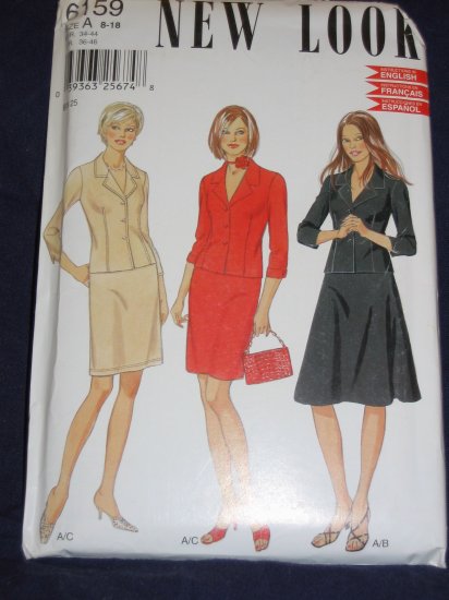 New Look pattern 6159 Size A 8-18 uncut pattern out of print FREE US SHIPPING