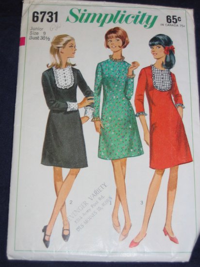 1966 Simplicity 6731 Jr size 9 OOP another great rockabilly style! FREE US SHIPPING
