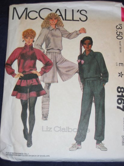 1982 Classics! McCalls 8167 Size small Out Of Print FREE US SHIPPING