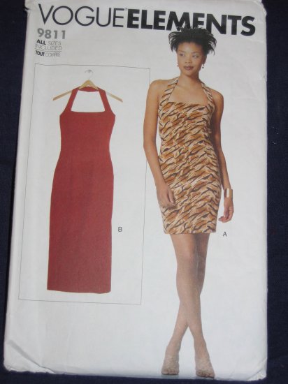 Vogue Elements pattern 9811 size Med OOP? great little wiggle dress FREE US SHIPPING