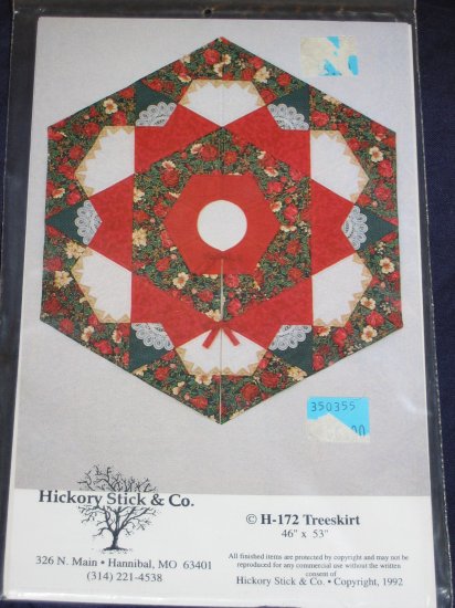 VTG Starlit Rose Garden quilt pattern centerpiece/christmas tree skirt uncut FREE US SHIPPING
