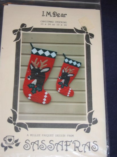 VTg "I.M. Dear" quilted christmas stocking pattern FREE US SHIPPING