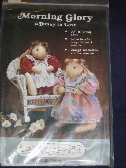 VTG 20" Bunny Doll Pattern 1987 uncut bunny and clothes patterns included FREE US SHIPPING