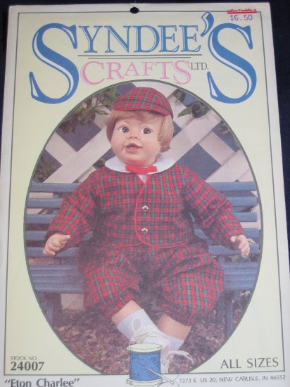 Syndee's Crafts doll clothes pattern uncut "Eton Charlie" #24007 FREE US SHIPPING