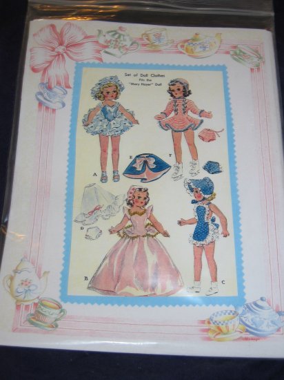 14" Mary Hoyer/MA/ Sweet Sue doll clothes uncut repro pattern FREE US SHIPPING