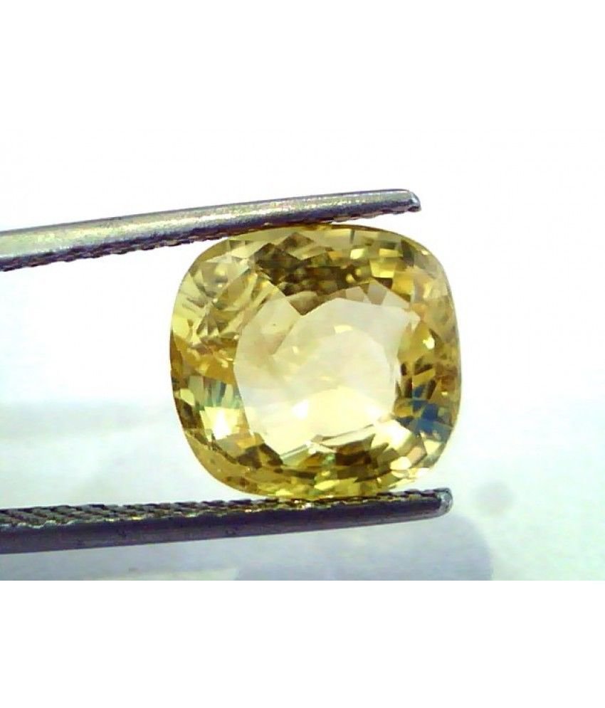 7.00 Ct Unheated Untreated Natural Ceylon Yellow Sapphire/Pukhraj