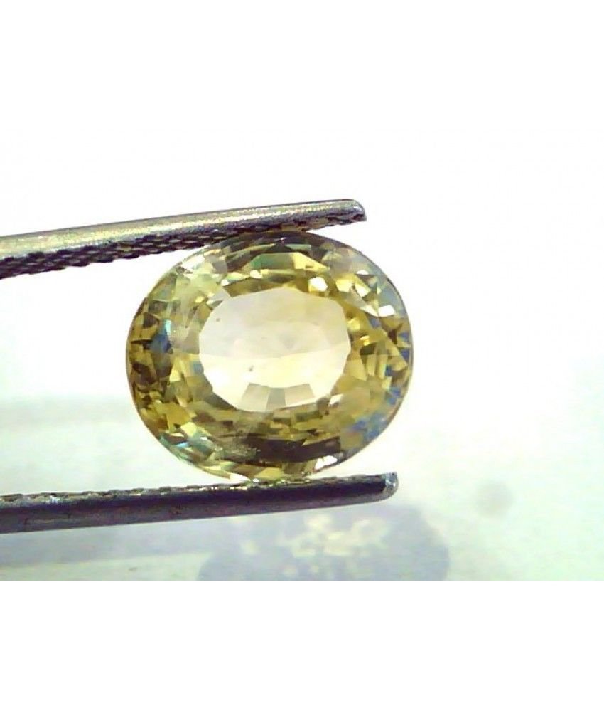 6.40 Ct Unheated Untreated Natural Ceylon Yellow Sapphire/Pukhraj