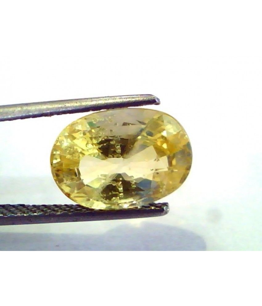 5.95 Ct Unheated Untreated Natural Ceylon Yellow Sapphire/Pukhraj